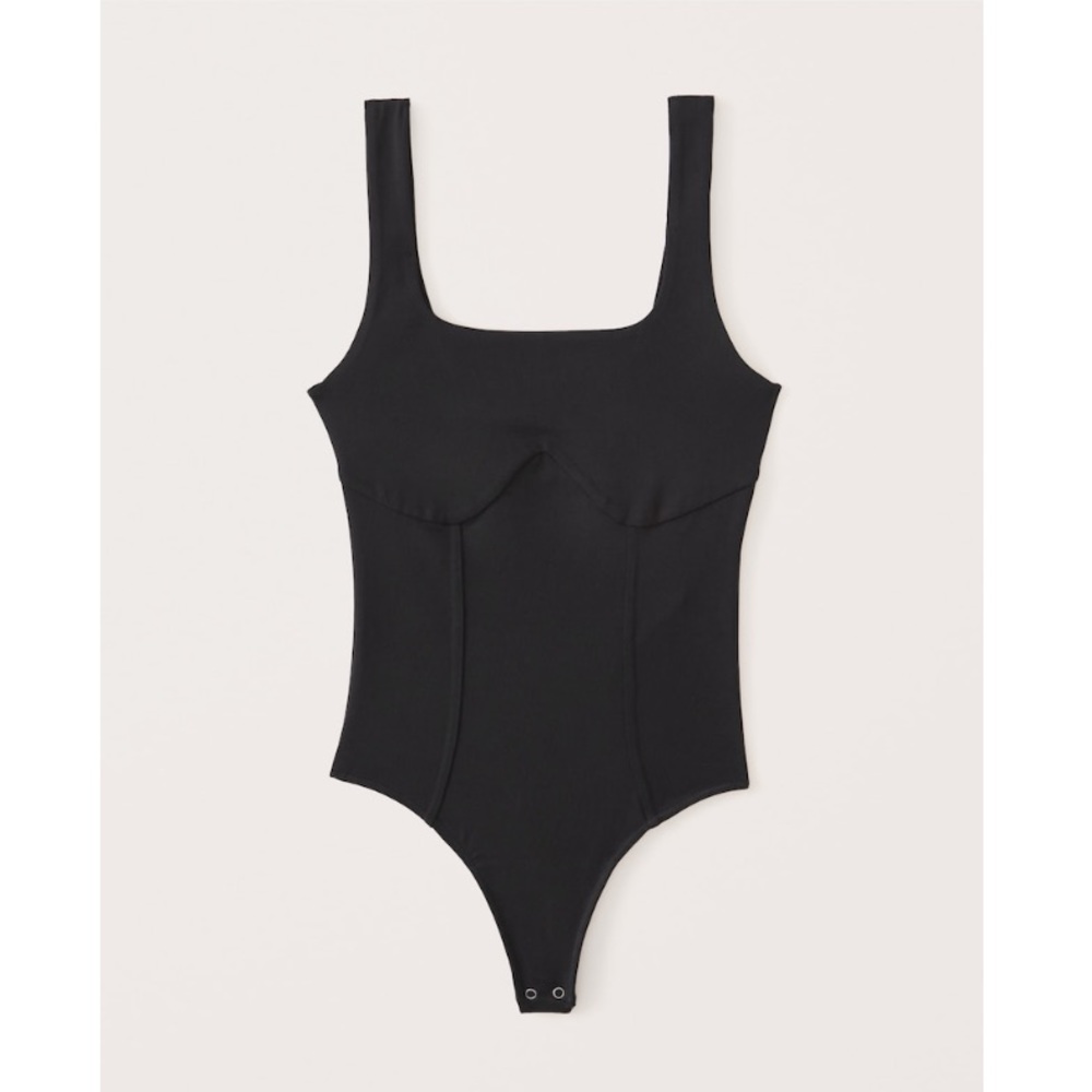 NWT Abercrombie seamless bodysuit with corset detail (sz S)